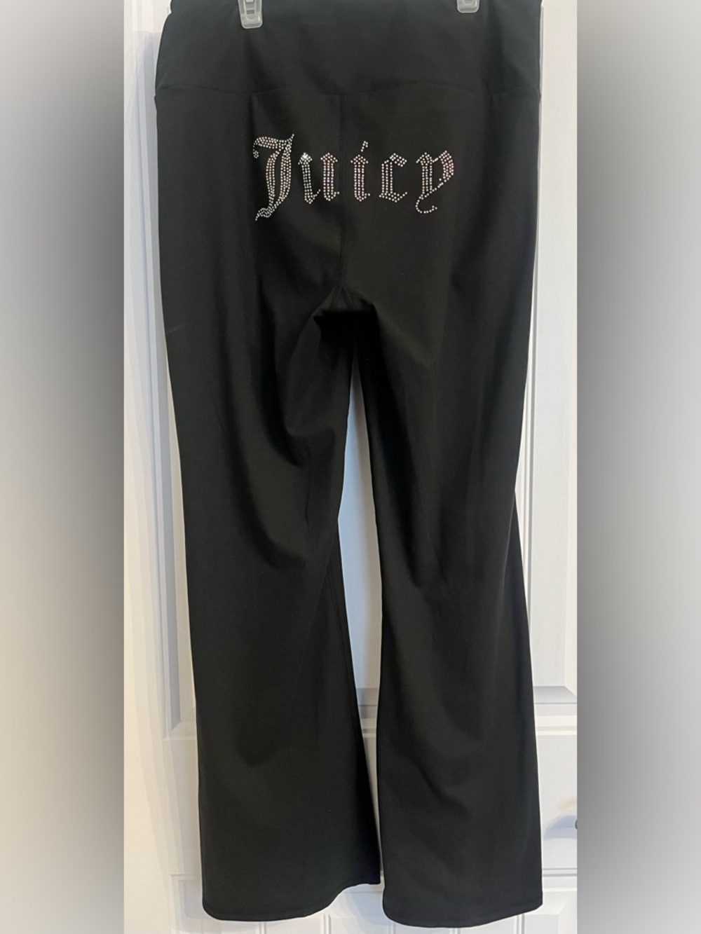 Juicy Couture Black Flare Leggings - Rhinestone Logo